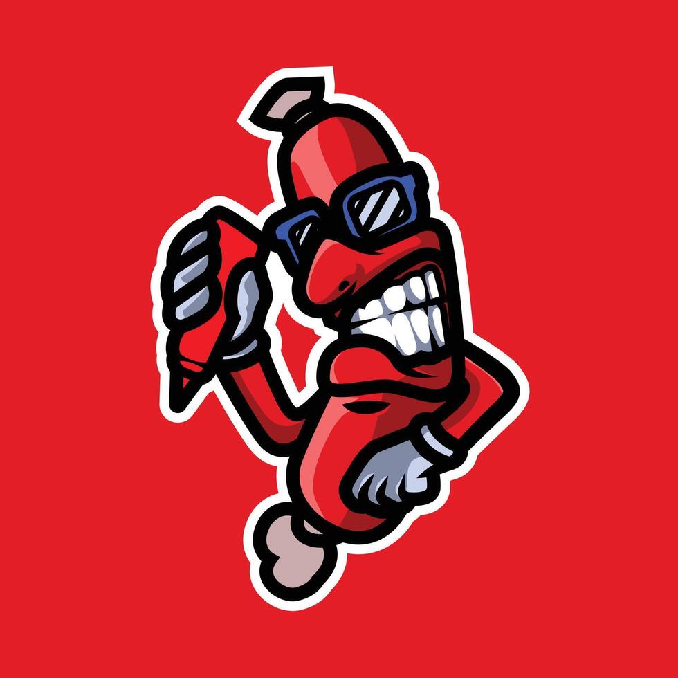 cool sausage design vector