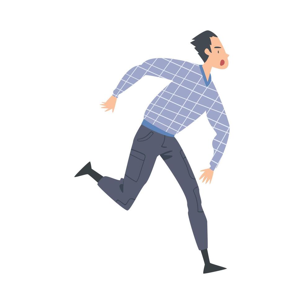 Aggressive Man Radical Engaged in Street Riot Illustration vector