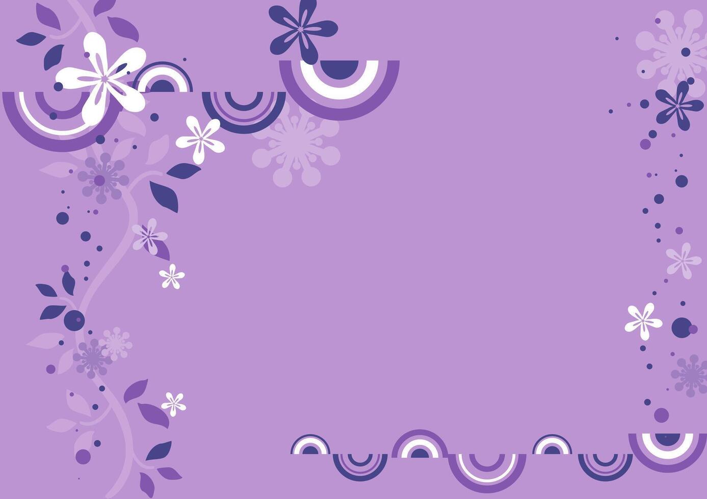Elegant Abstract Floral Pattern in Soft Purple, Modern Botanical Background vector