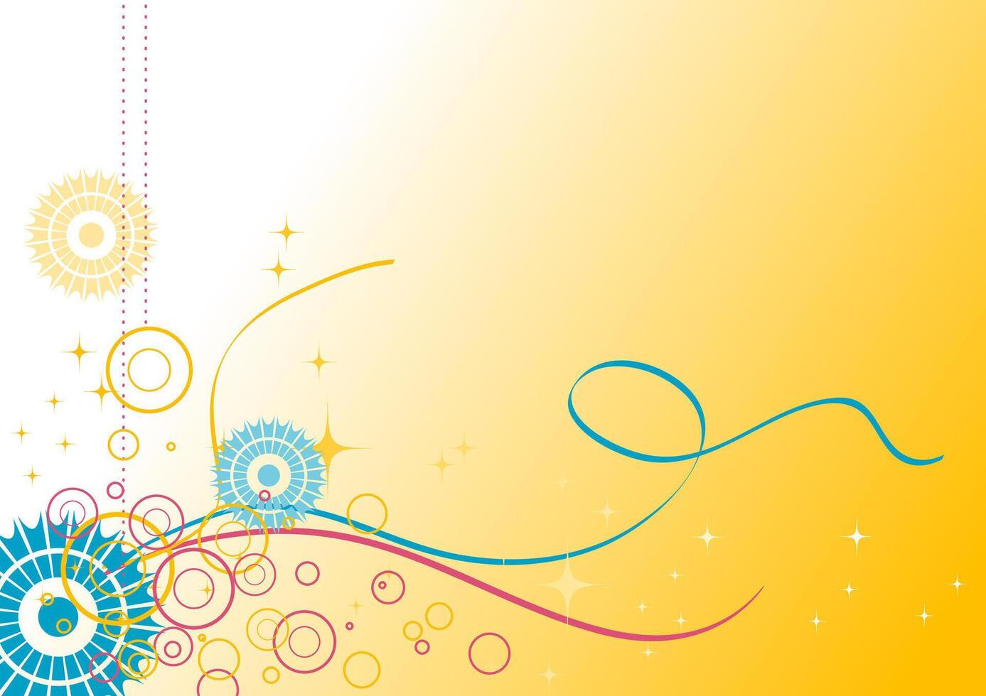 Elegant Abstract Floral Light Yellow Soft Background Illustration vector