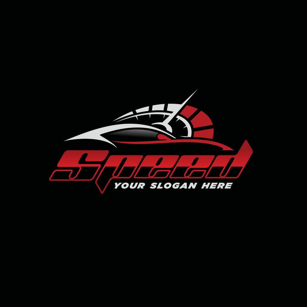 Dynamic Racing Car Logo Template, High-Speed Automotive Badge Art, Sporty Emblem Design vector