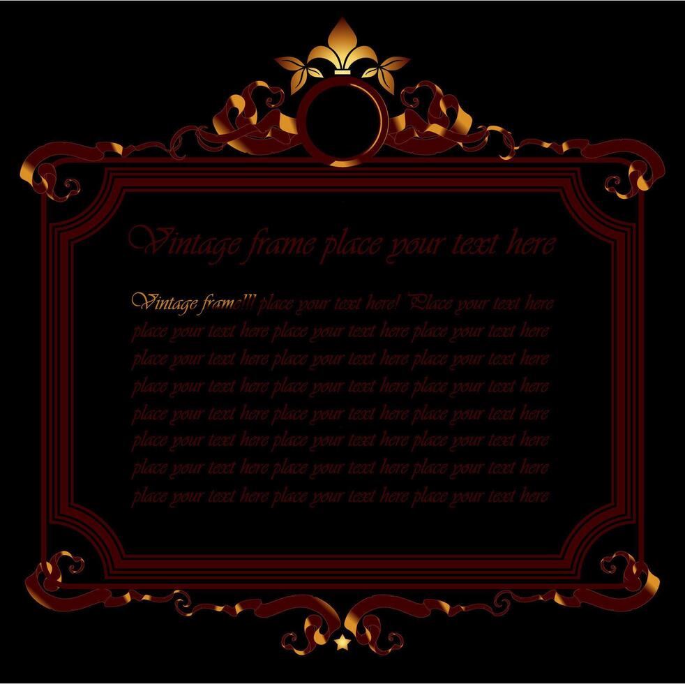 Modern Red Decorative Frame Art - Elegant Border Design for Invitations, Posters, and Branding vector