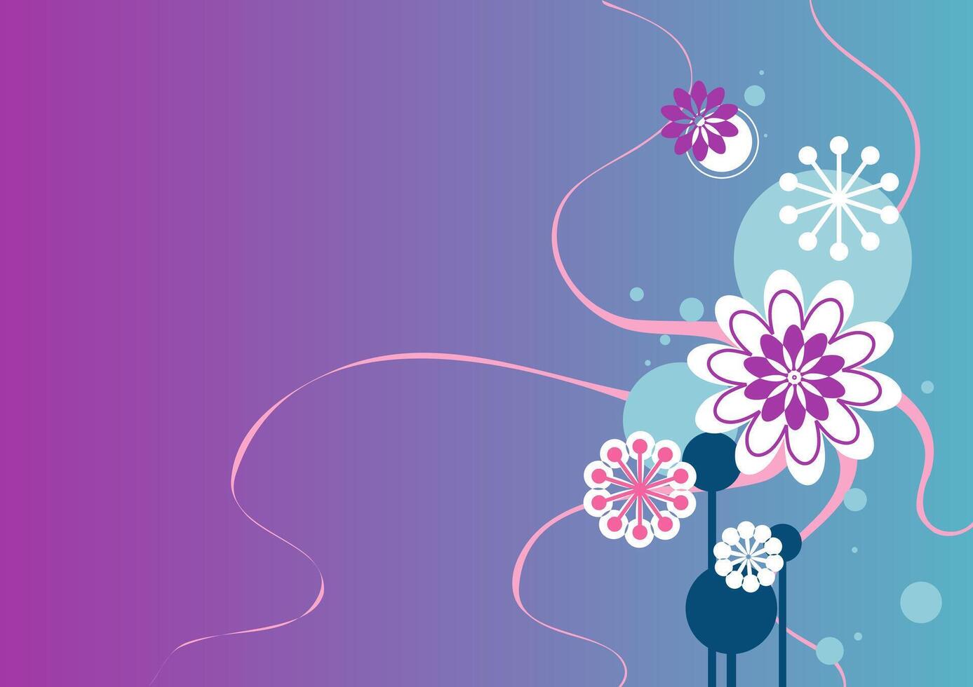 Elegant Blue Plump Floral Abstract Background Art for Creative Designs vector