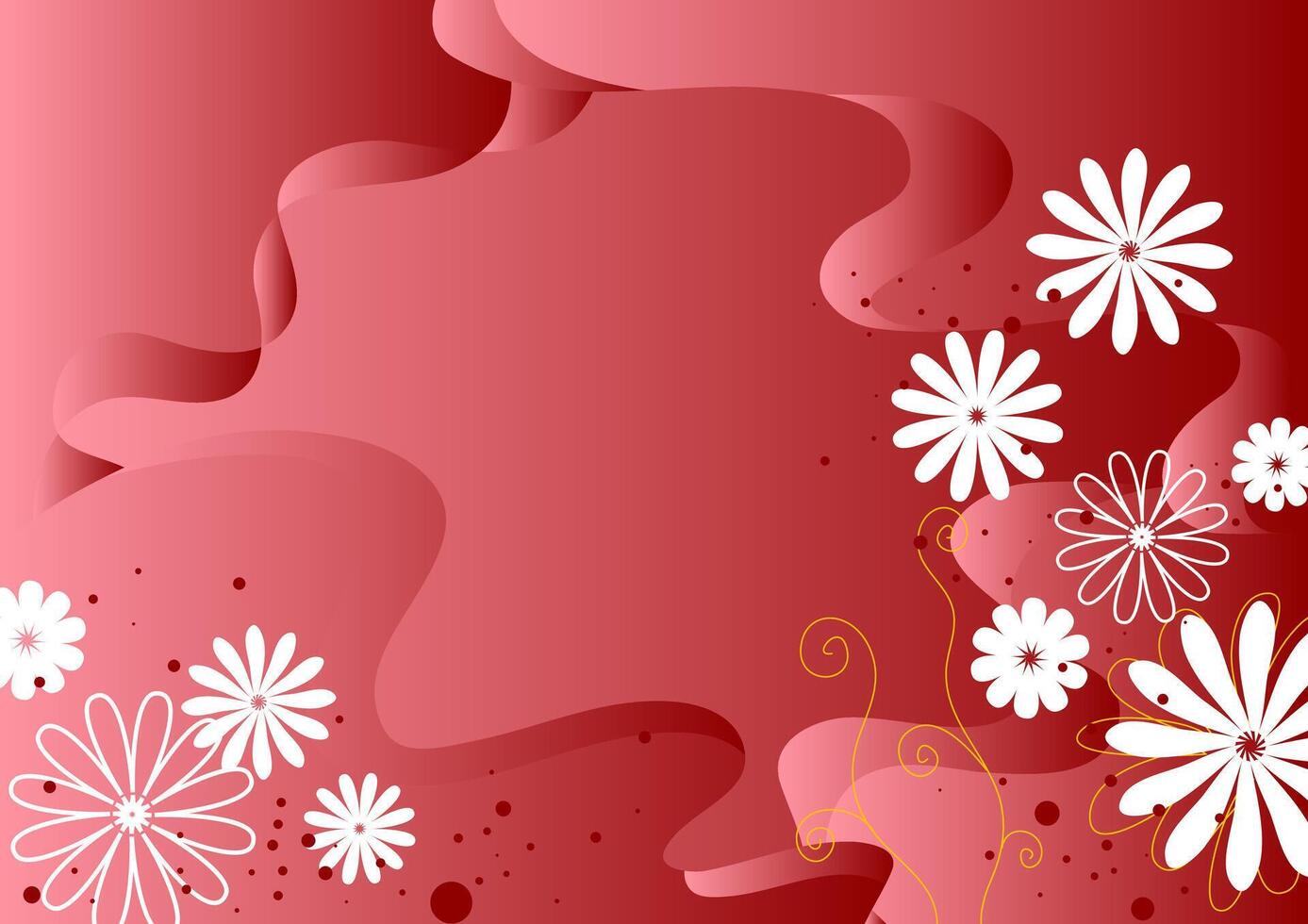 Vibrant Red Floral Abstract Background Art - Seamless Pattern for Creative Designs vector