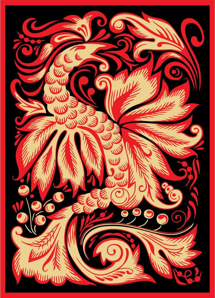 Epic Dragon Flyer Illustration with Vintage Fantasy Style vector