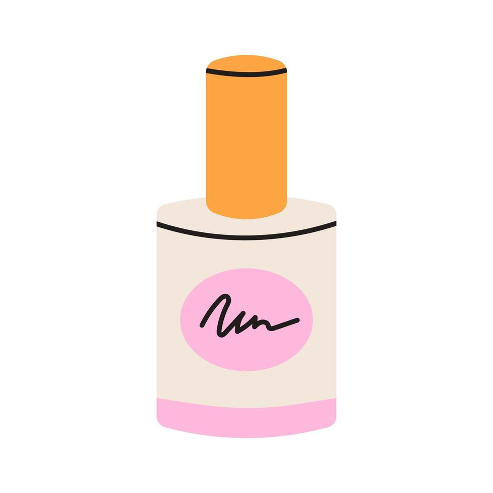 Nail polish. Makeup cosmetic product. Flat illustration isolated on white background. vector
