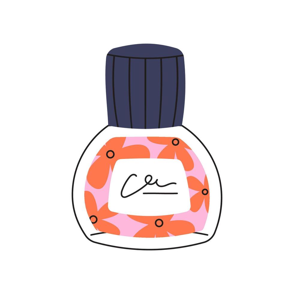 Nail polish illustration. Flat illustration isolated on white background. vector