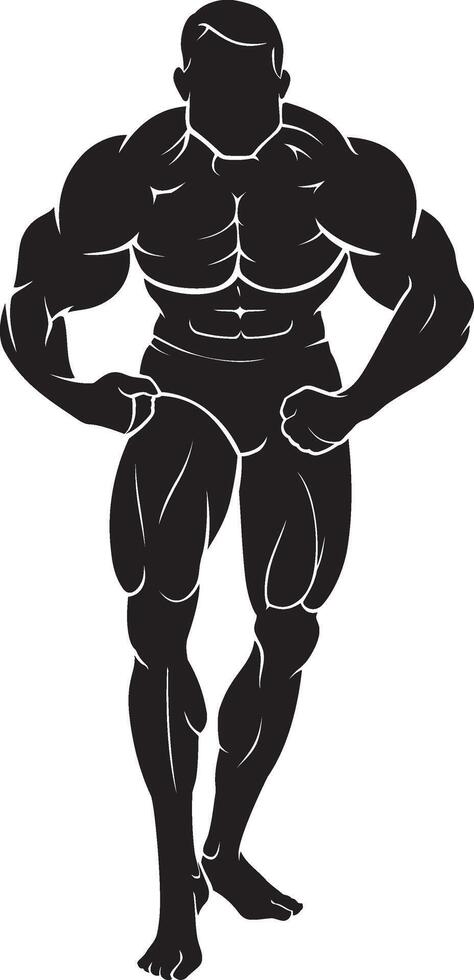 Body Builder, Front Flex vector