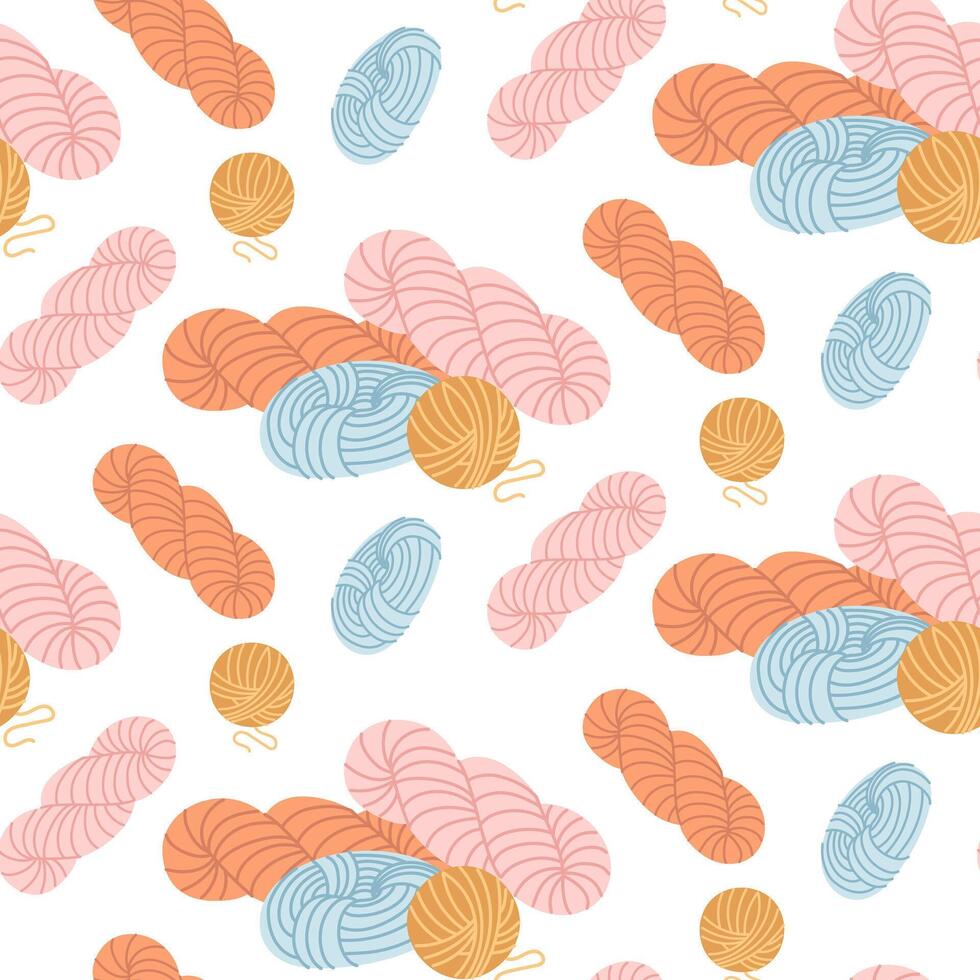 Colorful yarn pattern design vector