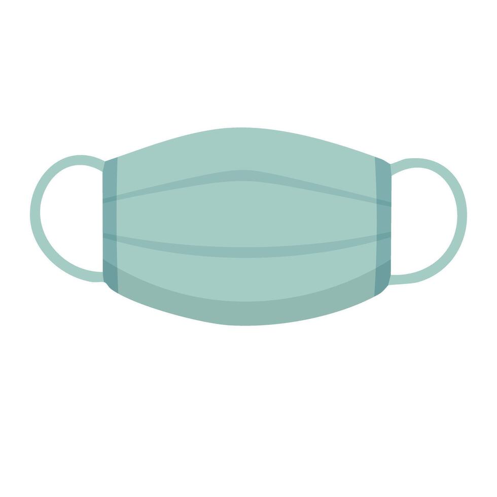 Protective medical face mask in soft cartoon style. Flat health and safety illustration. vector