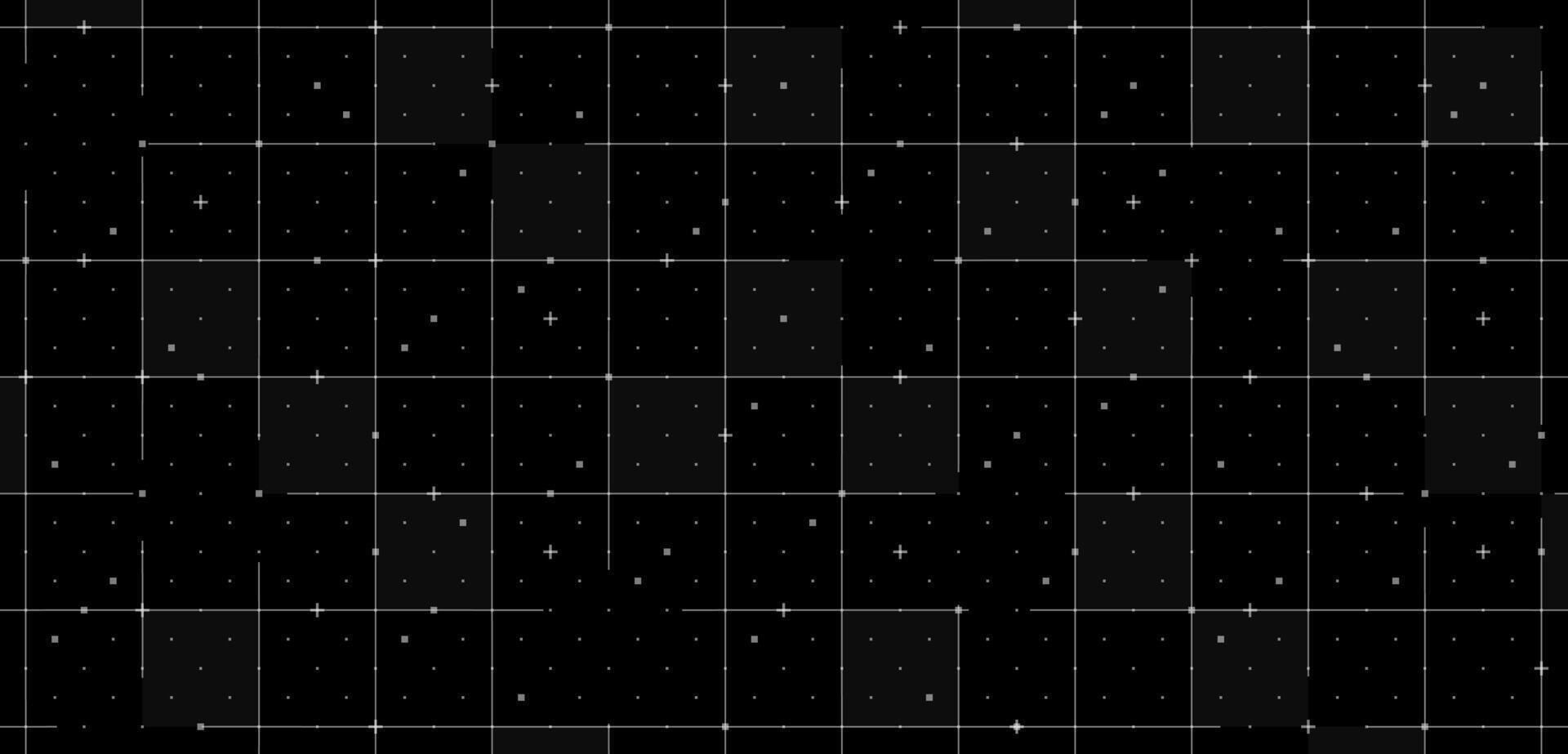 Futuristic blueprint grid with black background and digital wireframe mesh. Abstract HUD interface in hi tech style. Perfect for sci fi UI, cyber presentation, VR data design or techno game screen. vector