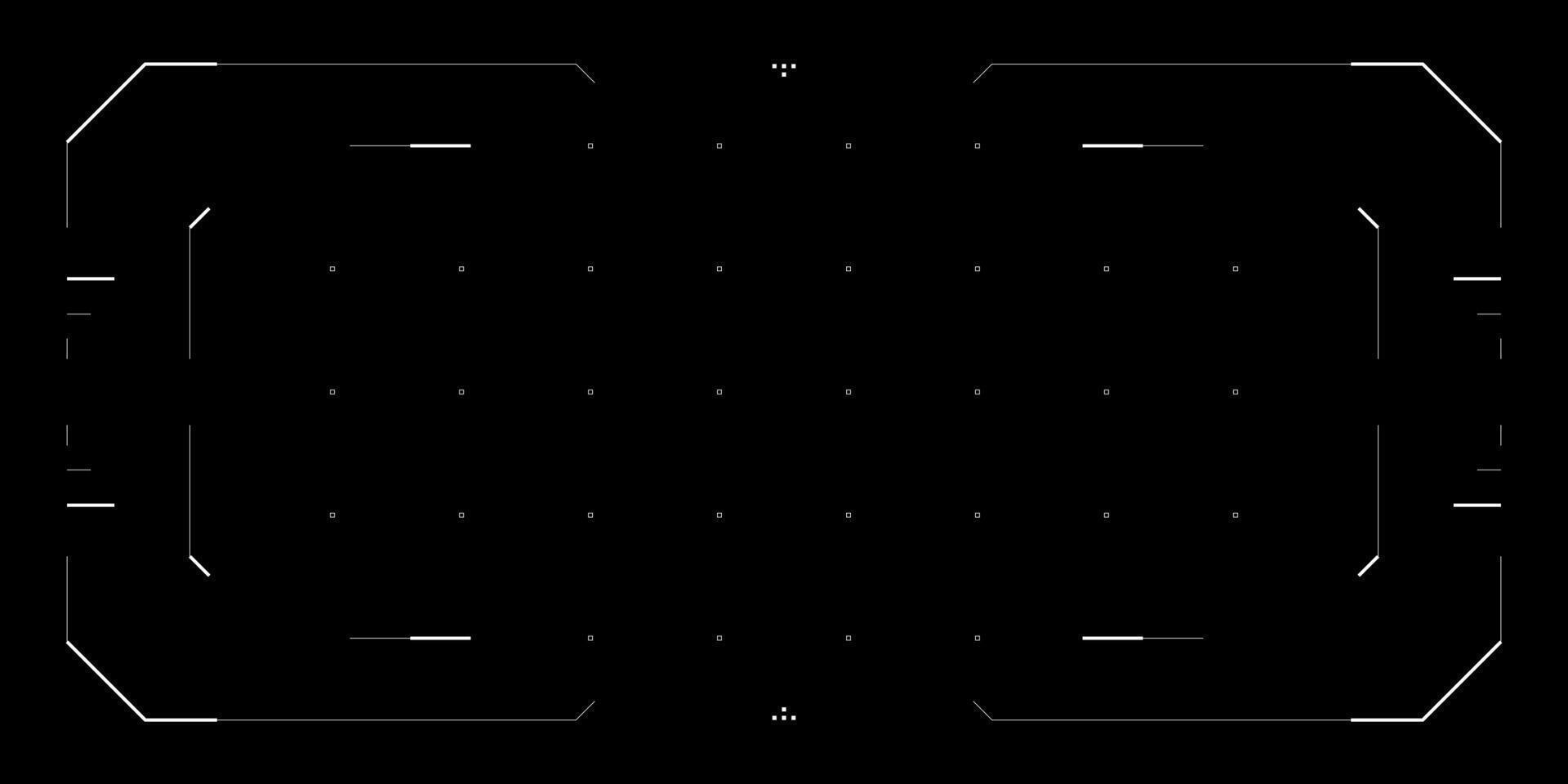 Futuristic HUD interface with tech glitch elements and digital overlay. Cyberpunk style UI with hologram frames, radar, reticle, and sci fi data panels. Abstract background for games or VR. vector