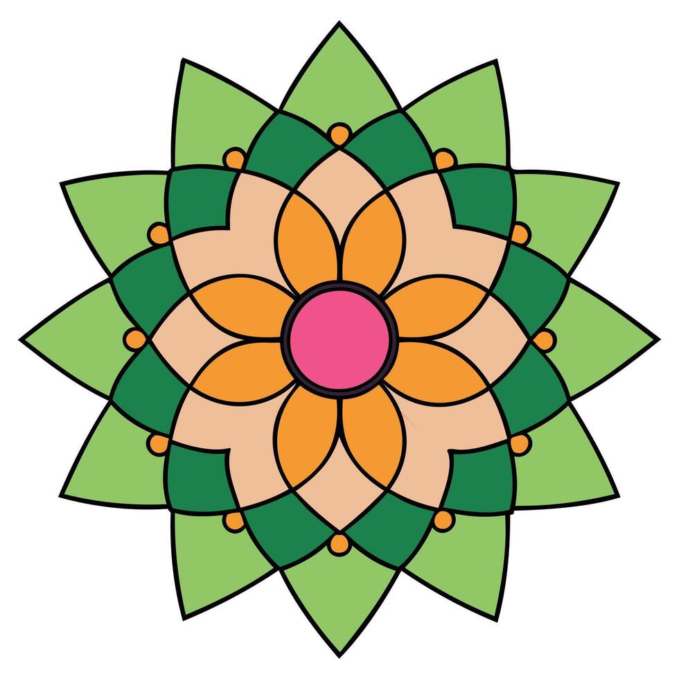 Meditative Flow Mandala Designs vector