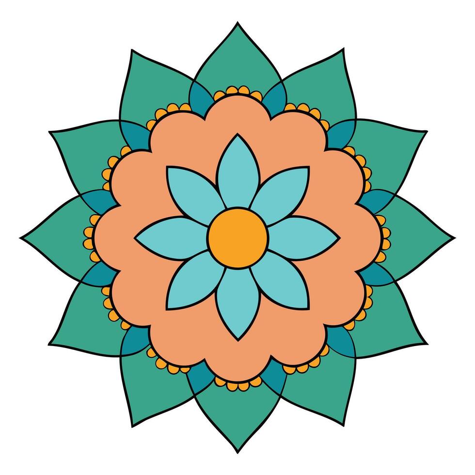 Intricate Geometric Mandala Art vector