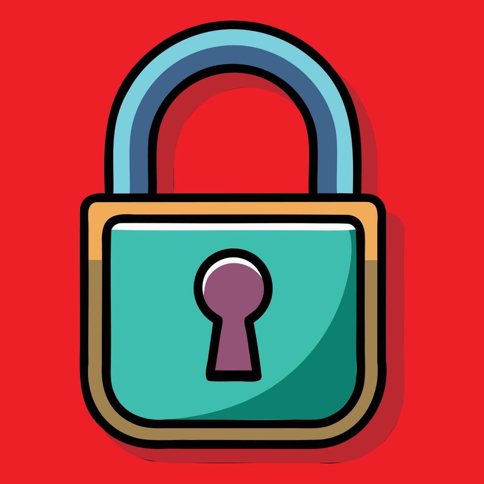 Secure Lock Symbol Graphics vector