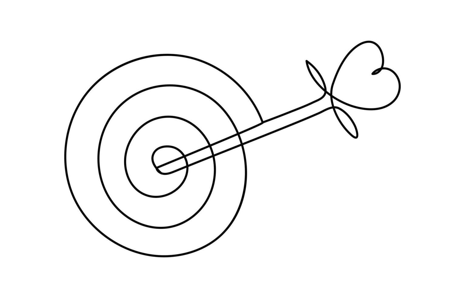 Modern business goal and success concept in trendy continuous line style with financial elements vector