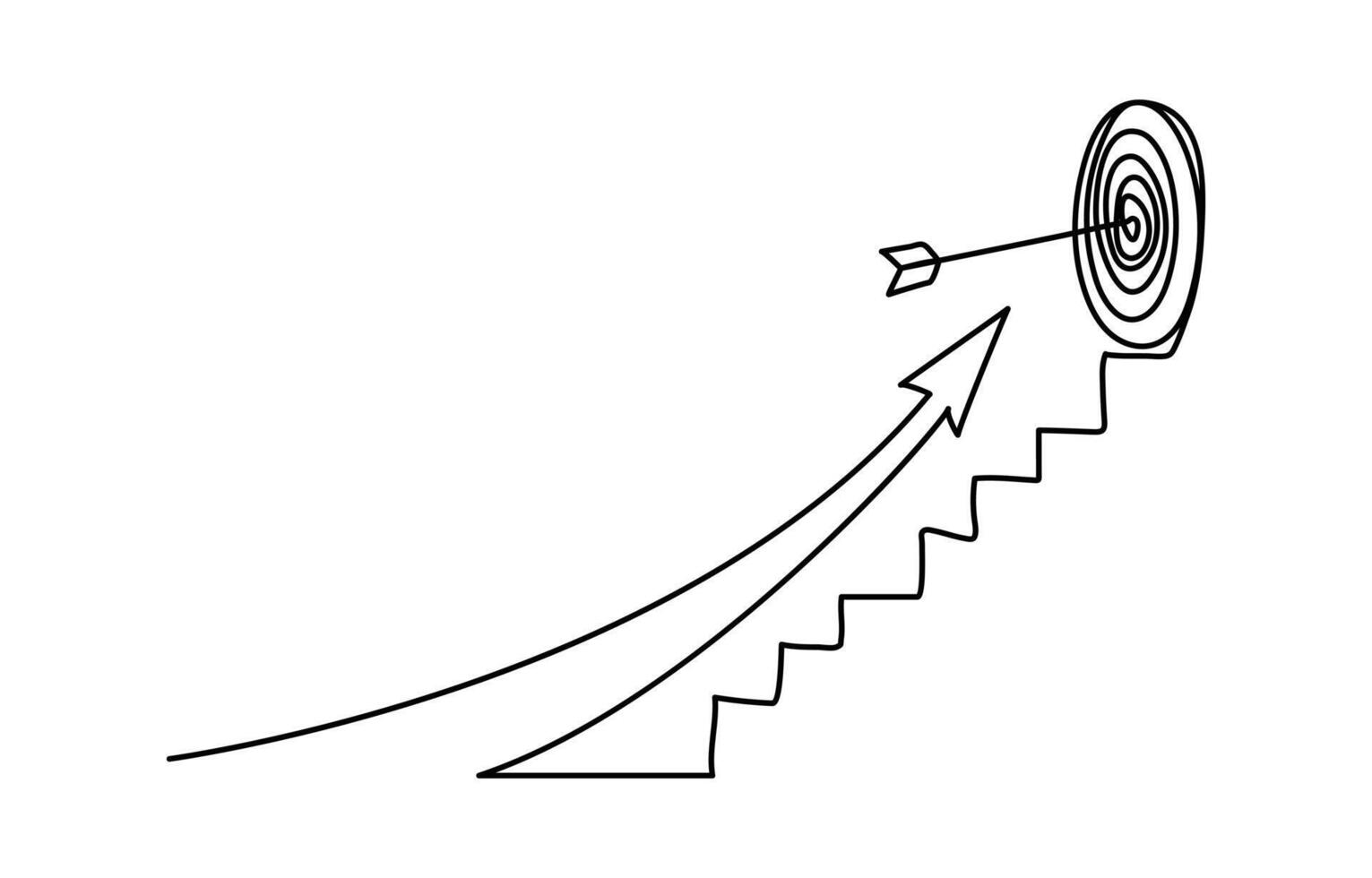 Grab this carefully crafted of business target in trendy style financial single line art vector