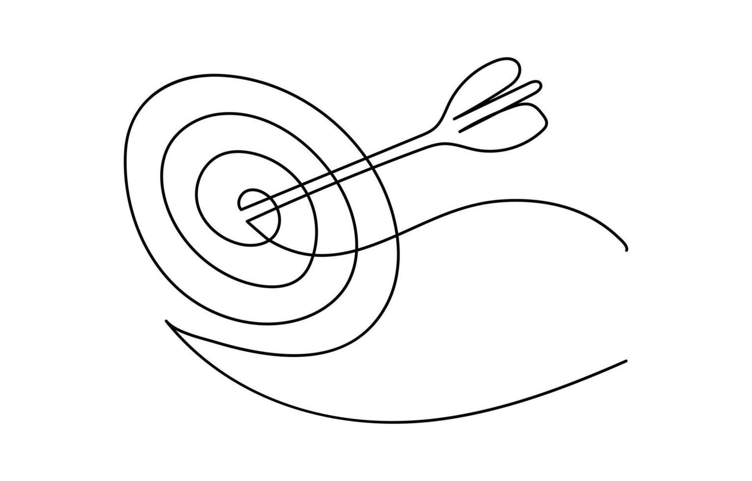 Grab this carefully crafted illustration of business target in trendy style financial line art vector