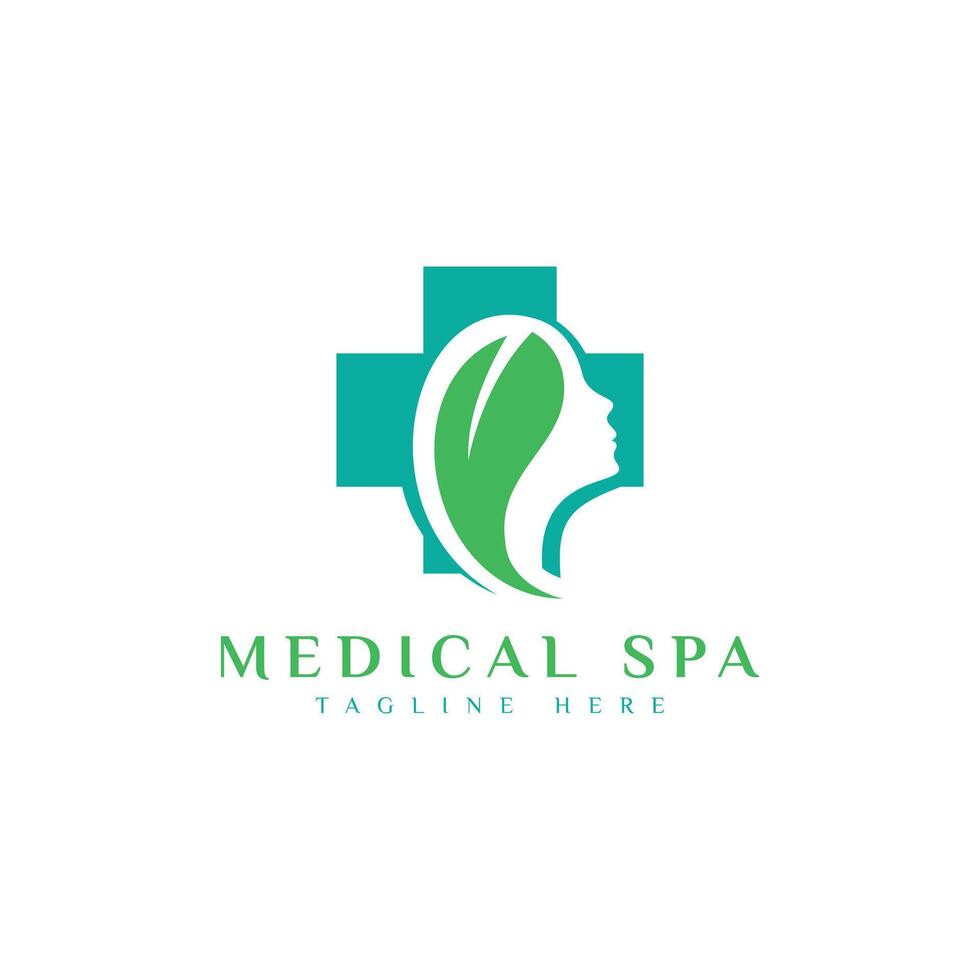 medical spa logo design beauty women boutique fashion skincare makeup vector