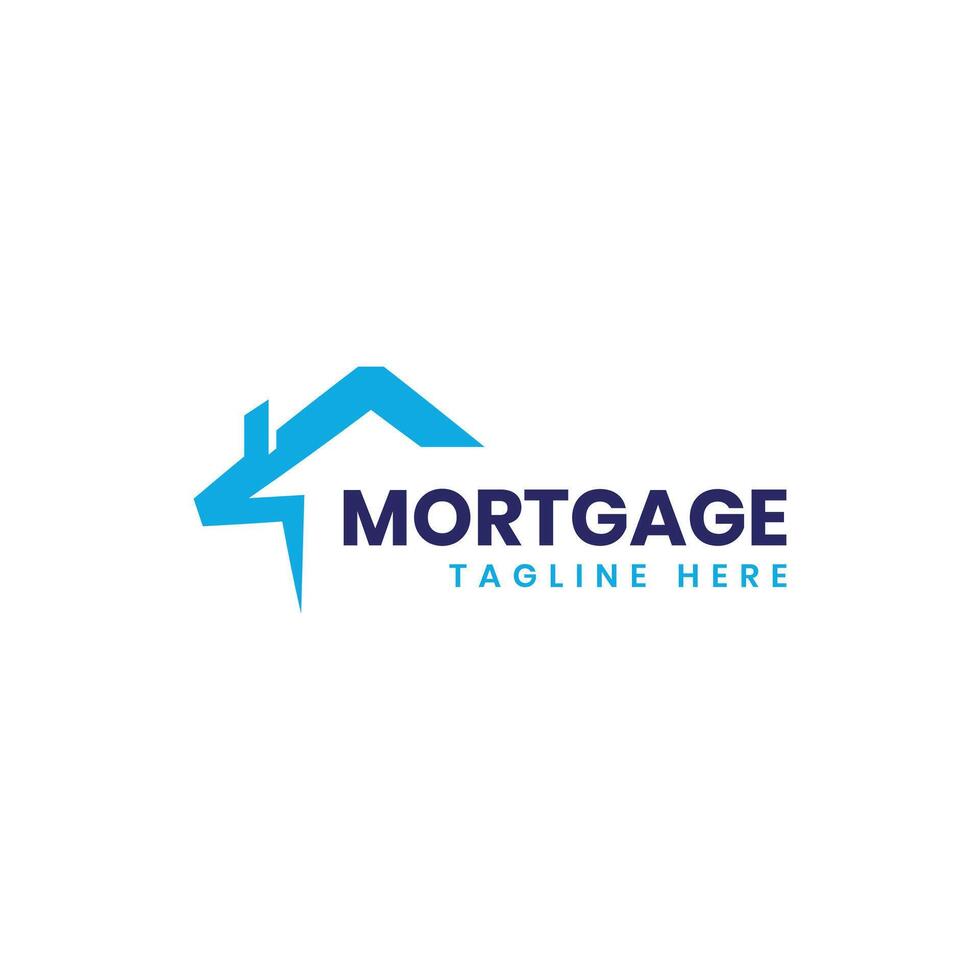 mortgage home house logo design for property real estate business company vector