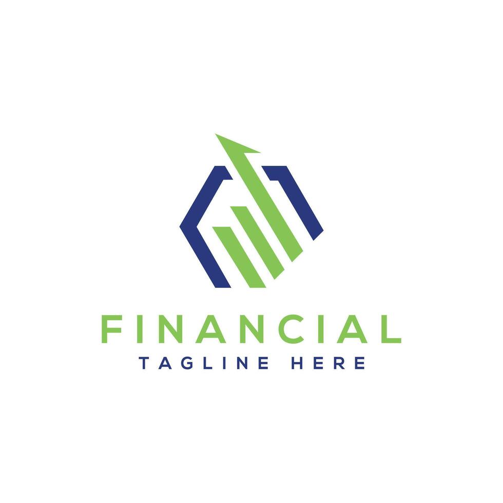 modern financial logo design creative marketing accounting business company startup vector