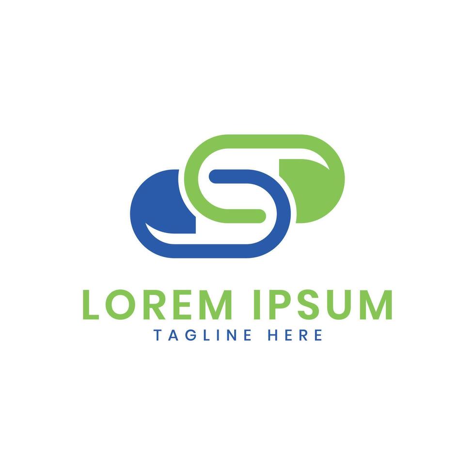 pharmacy health care creative logo design modern minimal tablet medicine vector