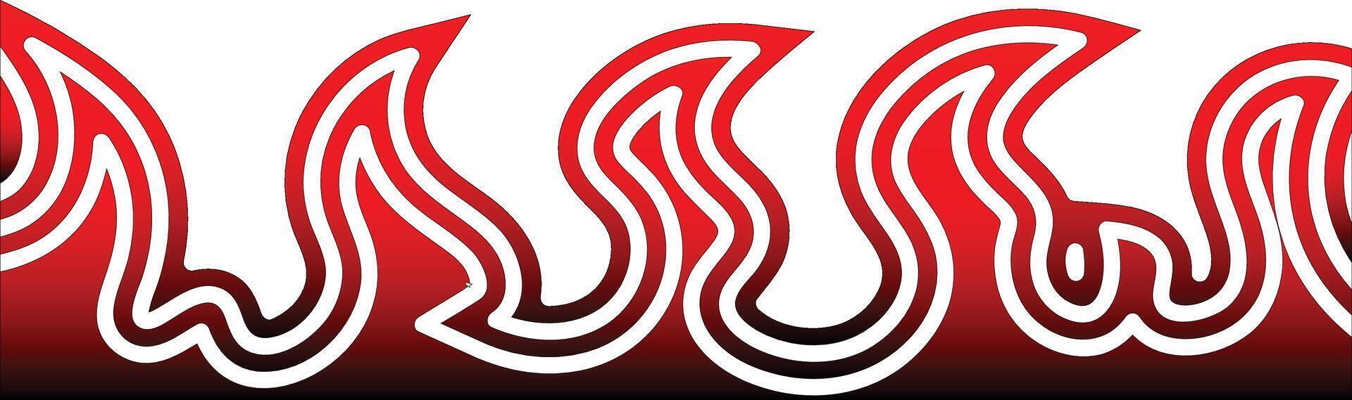 Fire Texture Background. Flaming Backdrop. Wide Fire Banner Design. Repeating Flame Pattern. Seamless Fire Element vector