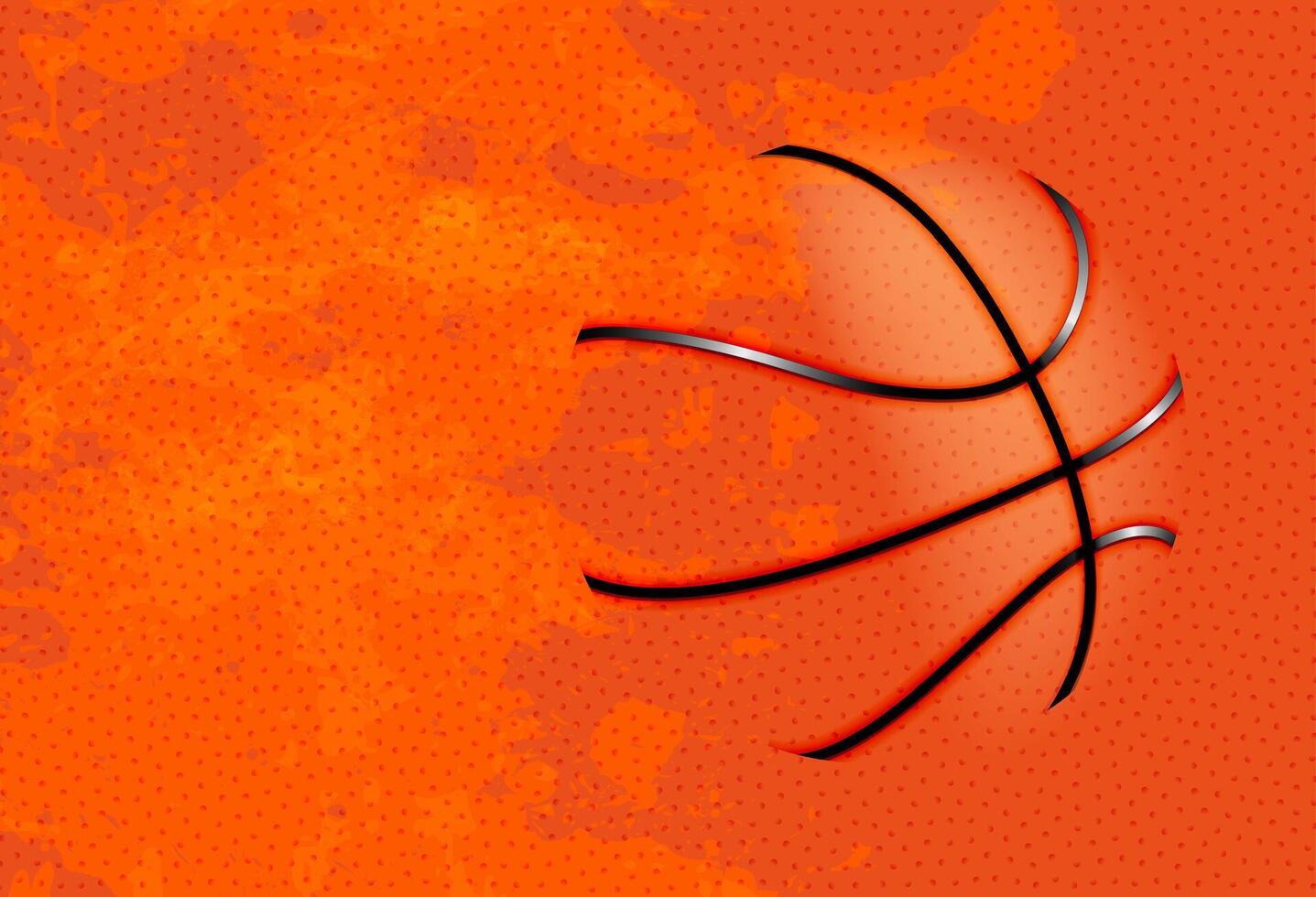 An orange basketball with a textured surface vector