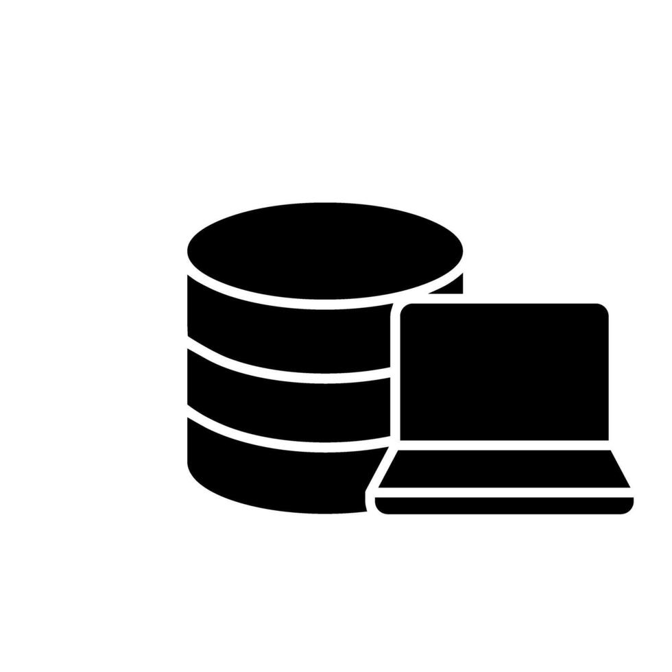 Database server icon. Simple illustration of database server icon for web design isolated on white background vector