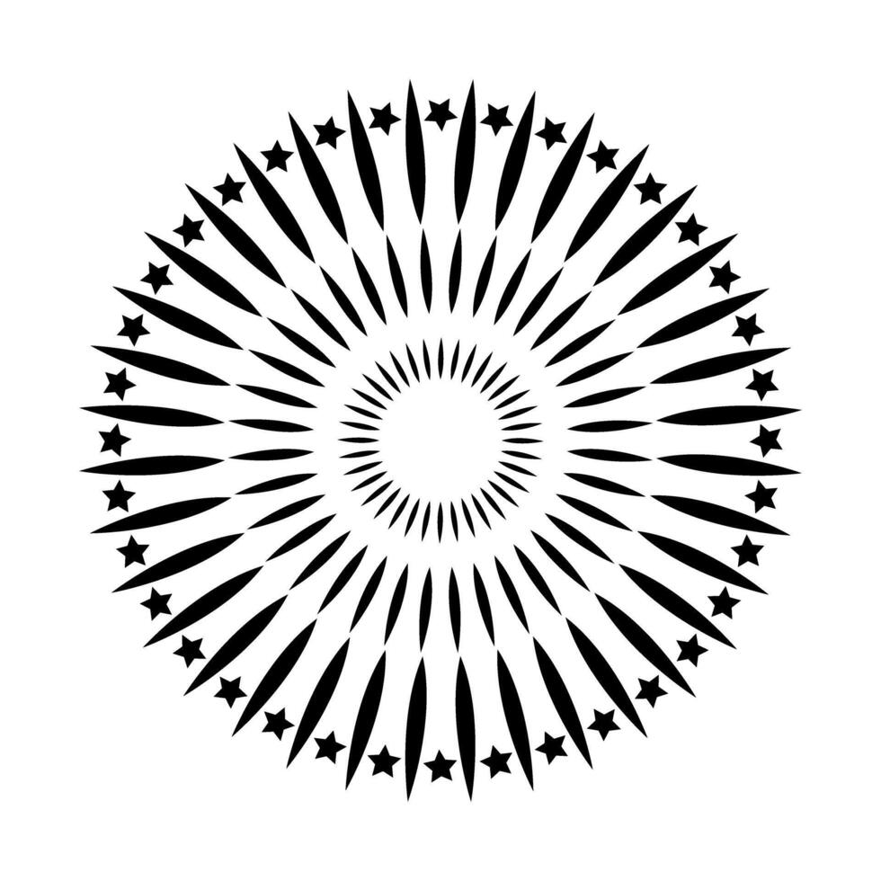 Starburst, sunburst element. Radial, radiating lines. Circular, concentric lines. Starburst, sunburst element. vector