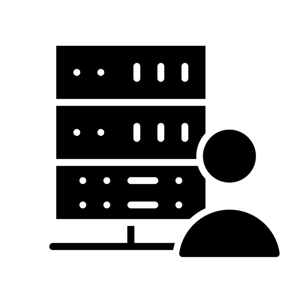 Data center icon, concept illustration, symbol, glyph sign. vector