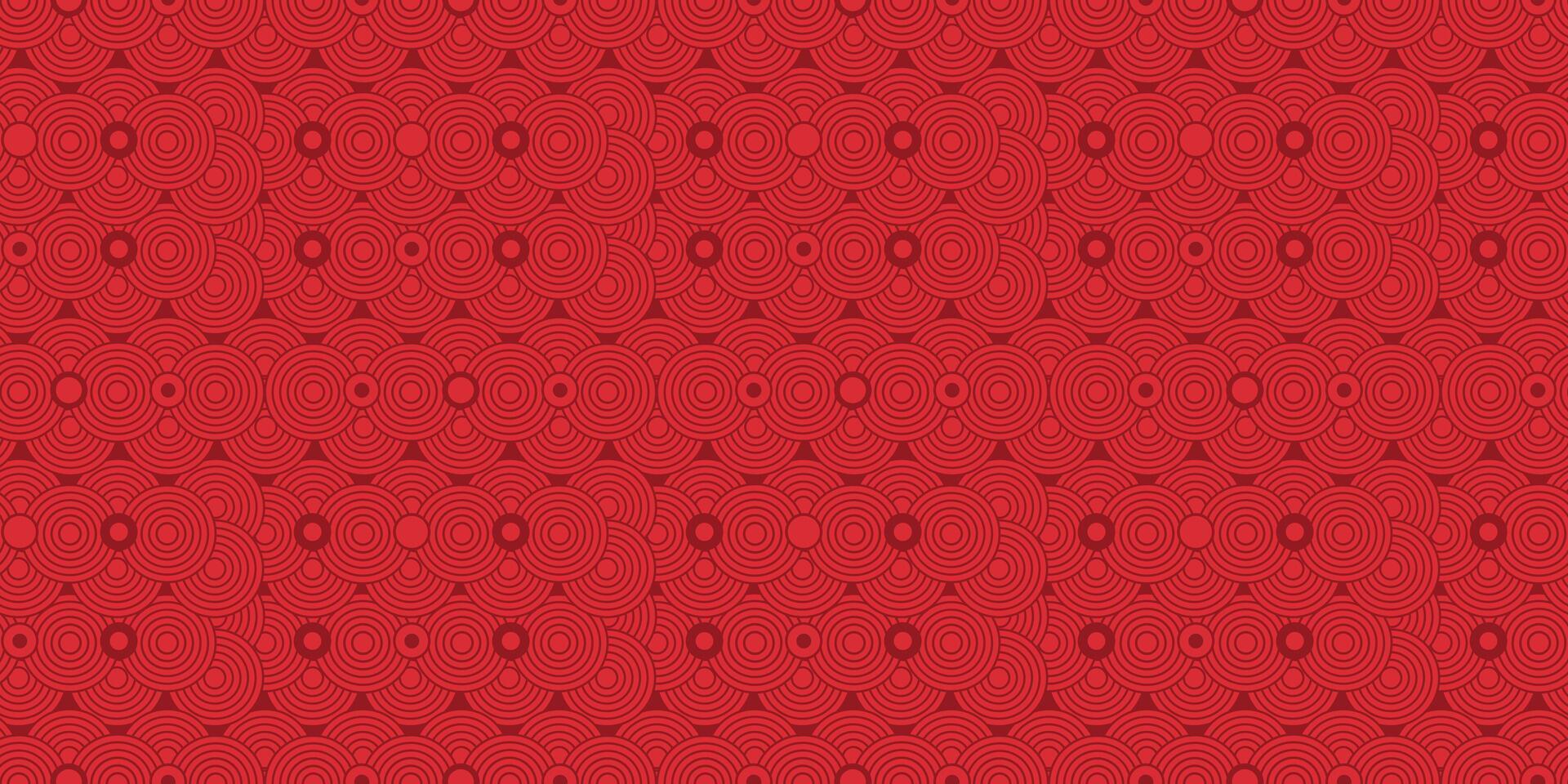 Red Oriental Chinese New Year Traditional Seamless Pattern. Luxury Happy Chinese New Year pattern. Festive cicle design, japanese pattern for banner, sale ads, poster, pachaging wrapping paper, cards. vector