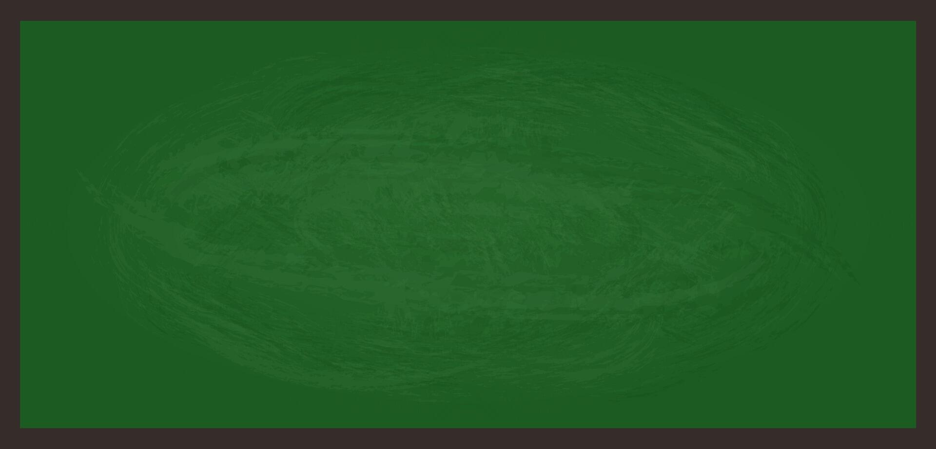 Empty Realistic green Chalkboard. Blank school board for class or restaurant menu. Back to School background with copy space. Educational Text frame for banner card poster. vector