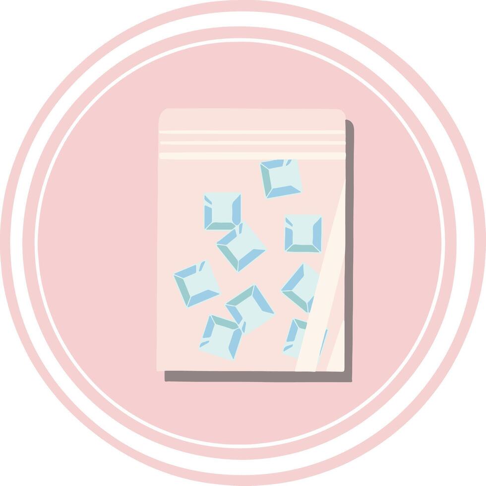 Bag of rhinestones hobby illustration hand drawn vector