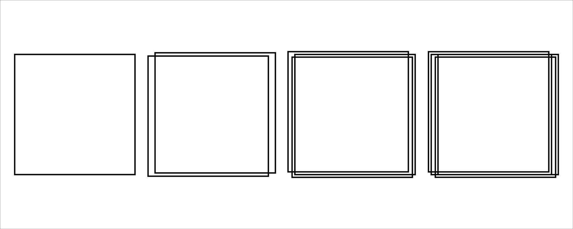 Hand drawn square shape frame vector