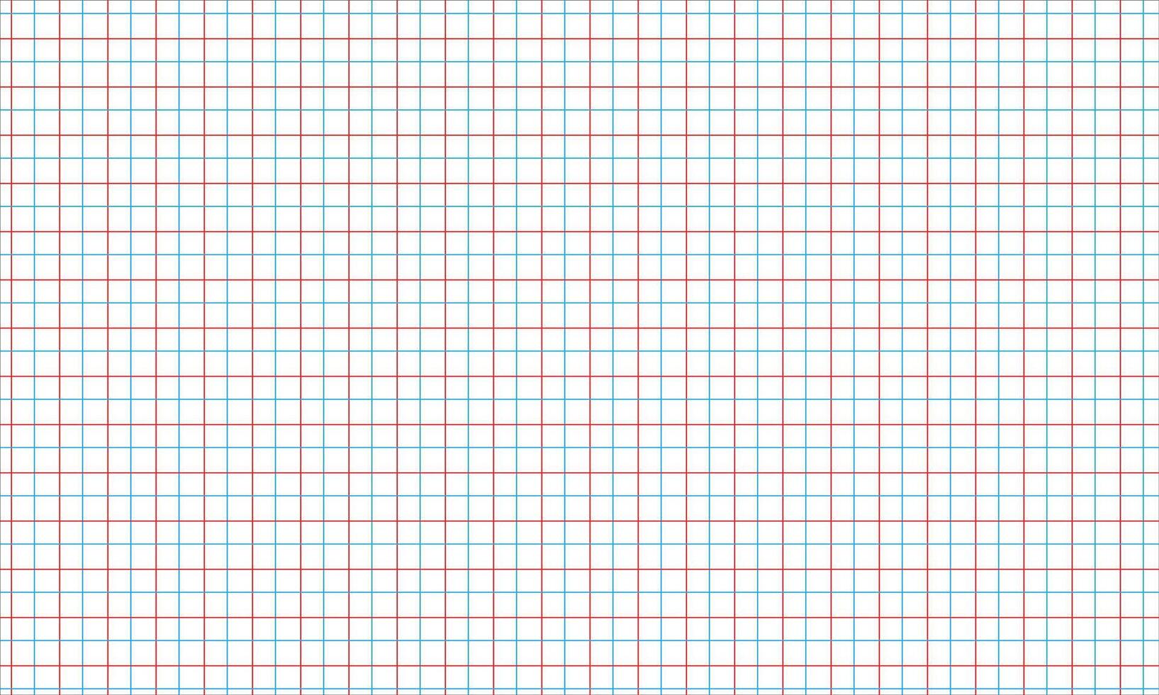 Graph Paper Template with Red and Blue Grid Lines . Technical Background Design on White Canvas vector
