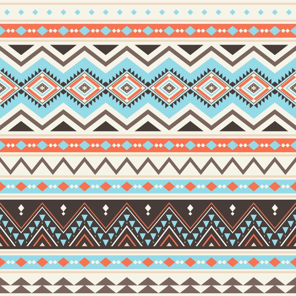 Tribal striped seamless pattern. Aztec geometric background. Can be used in textile design, web design for making of accessories, clothes, decorative paper, wrapping, envelope vector