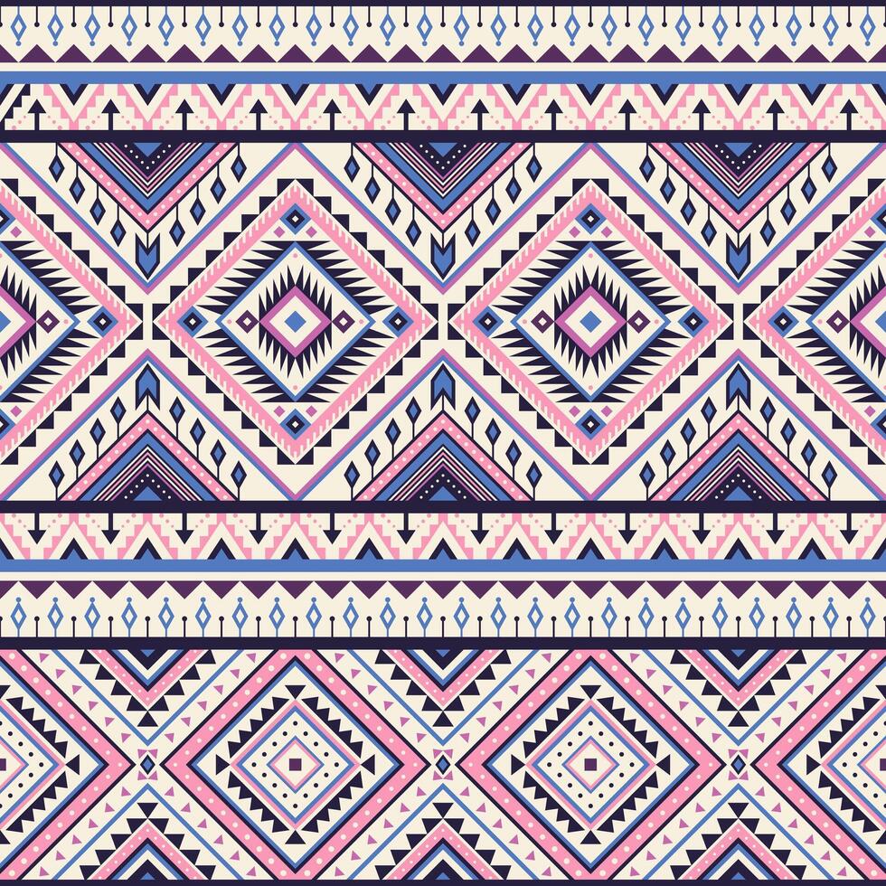 Tribal striped seamless pattern. Aztec geometric background. Can be used in textile design, web design for making of clothes, accessories, backpacks, decorative paper, wrapping, etc. vector