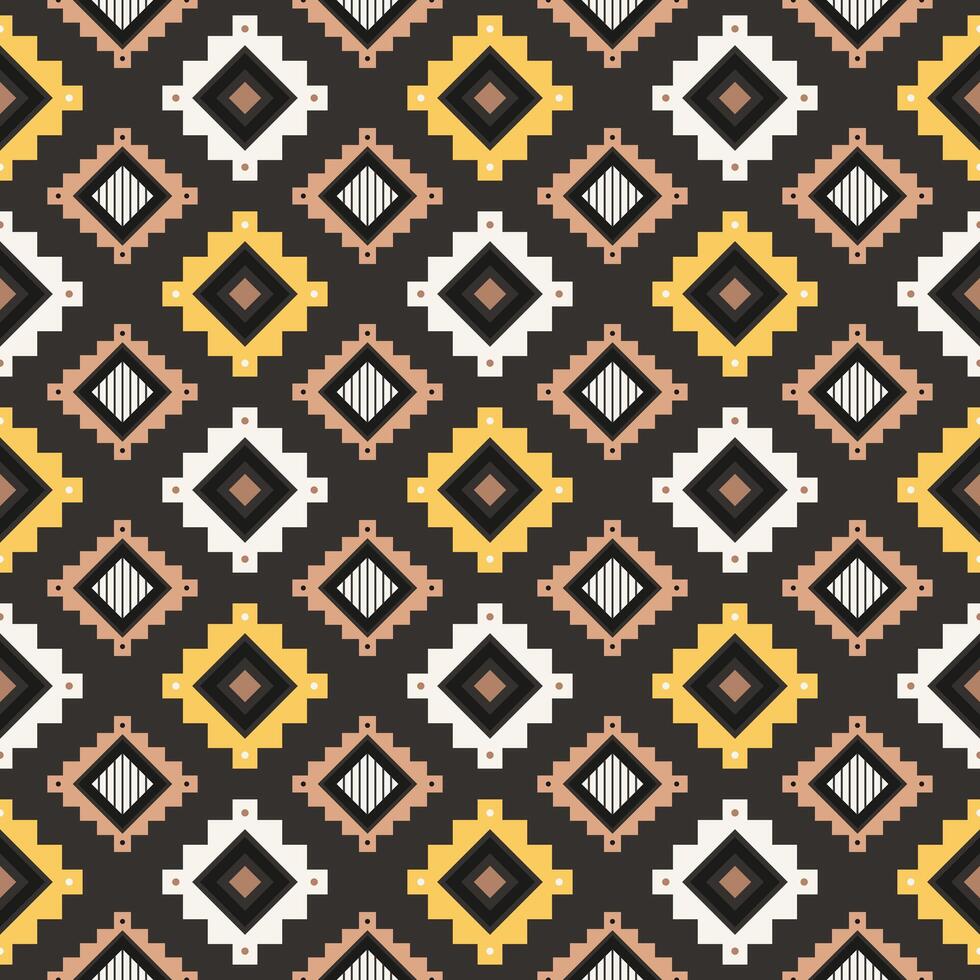 Tribal striped seamless pattern. Aztec geometric background. Can be used in textile design, web design for making of clothes, accessories, decorative paper wrapping vector