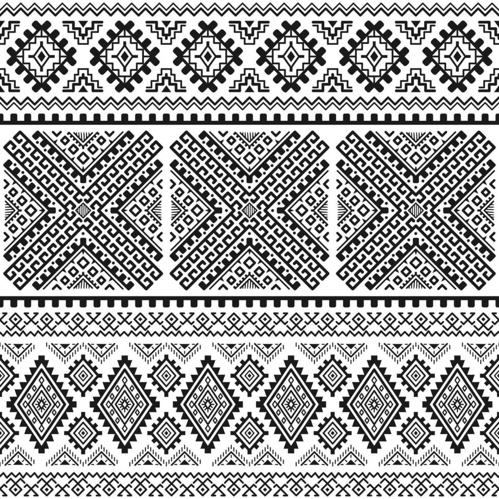 Ethnic seamless monochrome pattern. Aztec geometric background. Tribal print. Fabric Navajo. Modern abstract wallpaper, illustration. For paper, textile design. vector