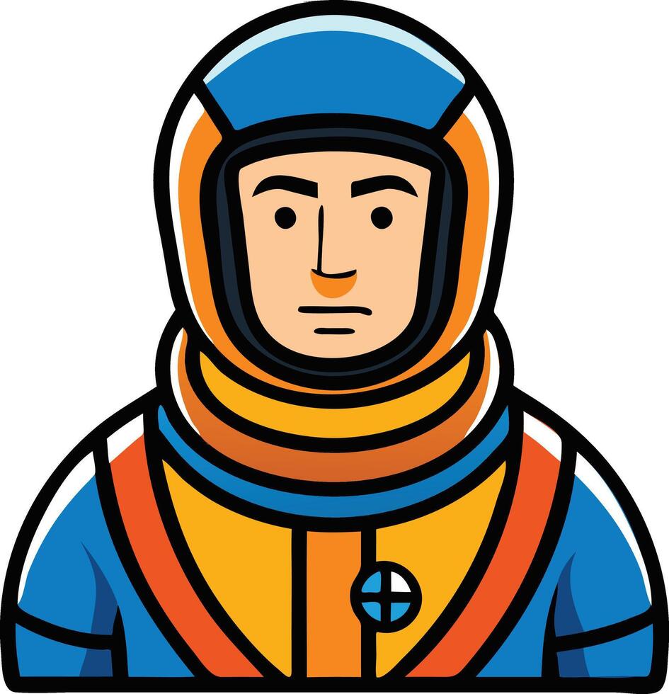Astronaut in Space Suit Available on EPS File vector
