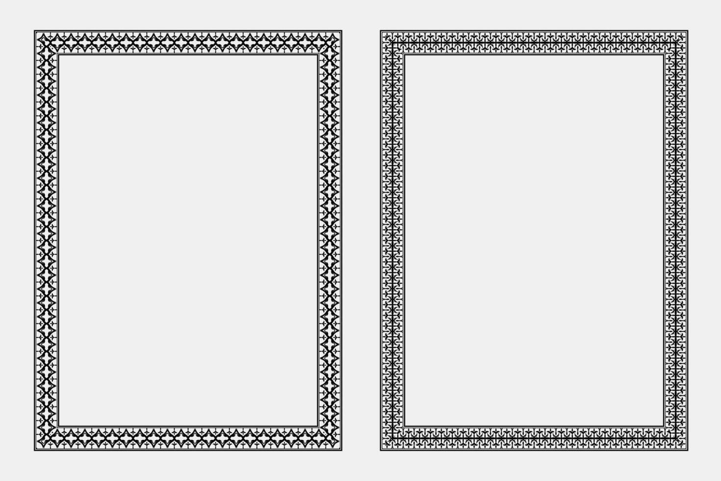 Decorative frames for artwork display vector
