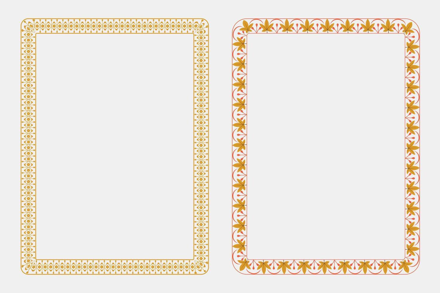 Autumn frame and text box template featuring botanical leaf art, decorative floral border and seasonal cover elements vector