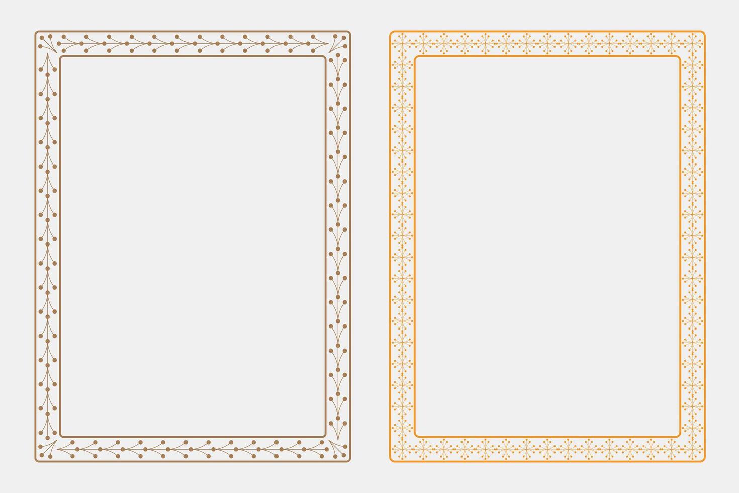 Decorative frames with floral designs vector
