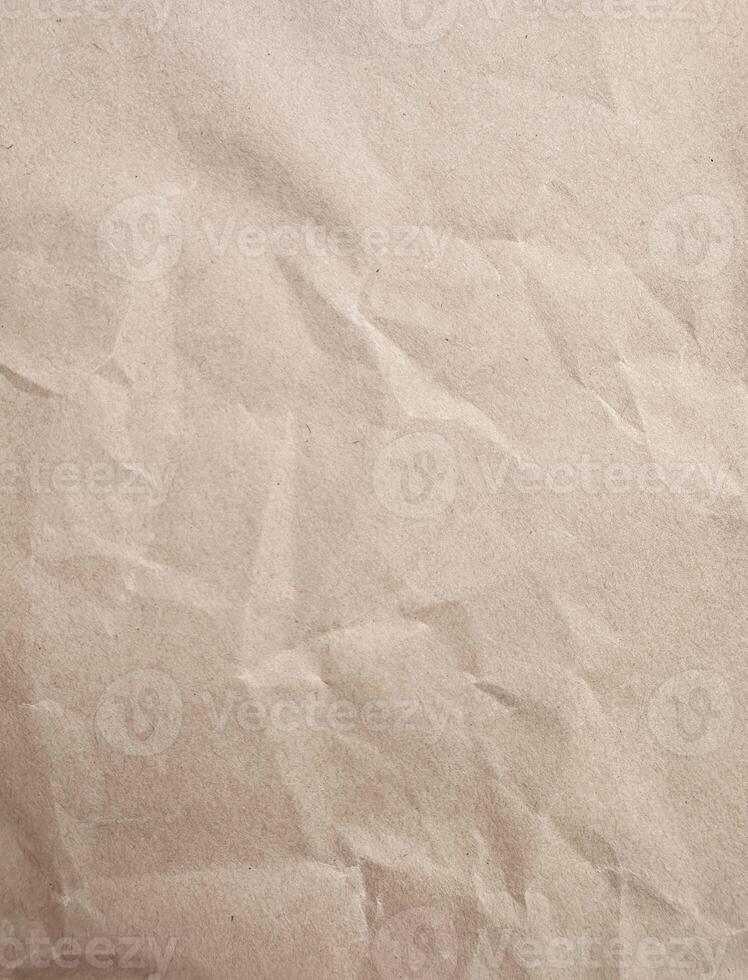 Wrinkled Brown Kraft Paper Texture Backdrop photo
