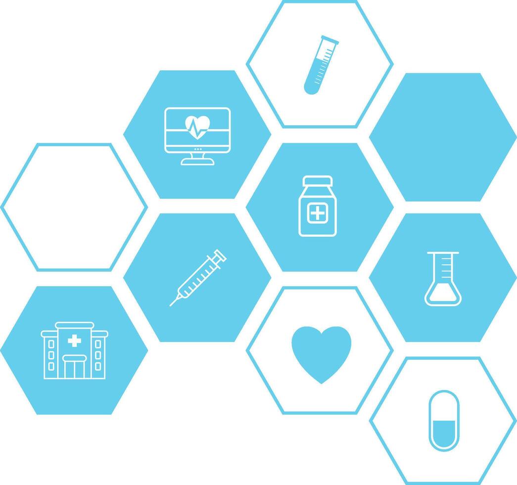Abstract medical background with health care icon. Medicine and science concept background vector