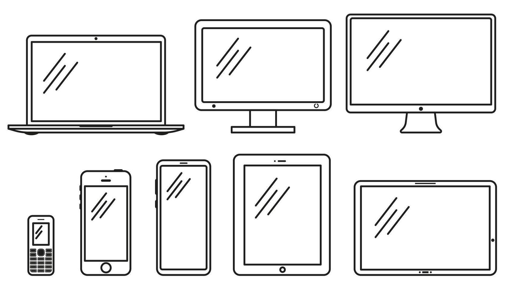 Modern technology icons. Modern technology. vector