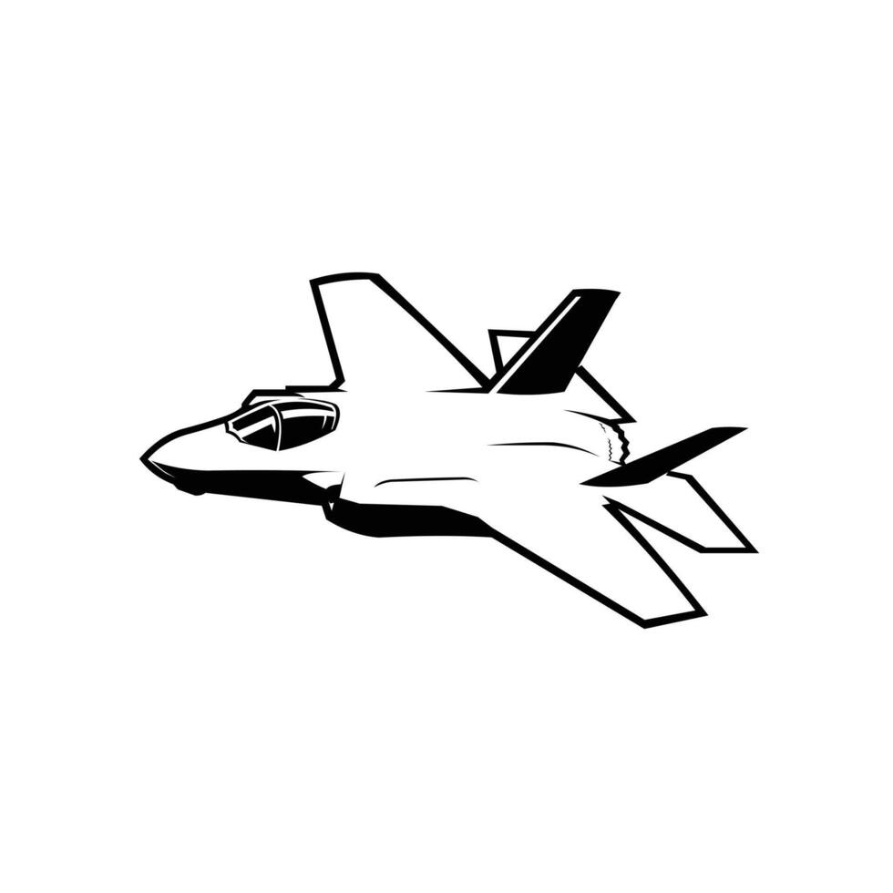 5th generation fighter jet illustration isolated vector