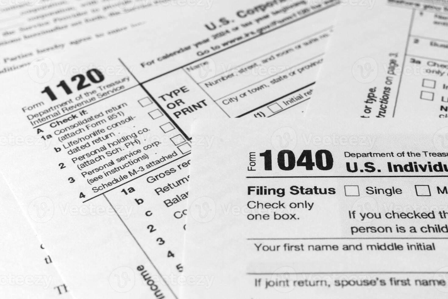 United States Tax forms photo