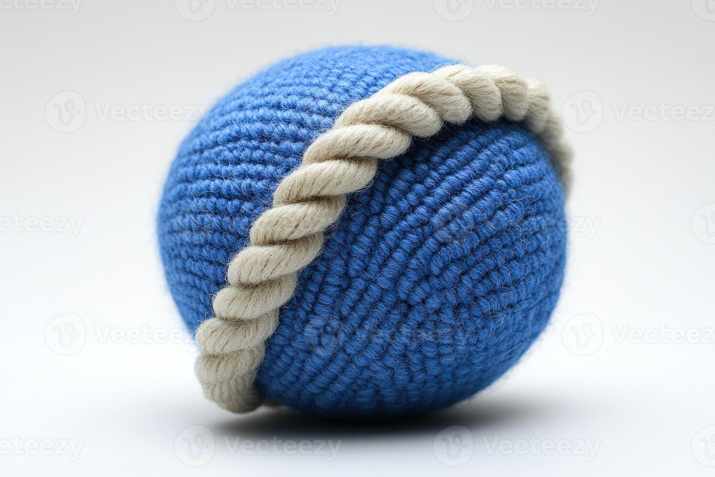 A blue ball with a rope around it photo